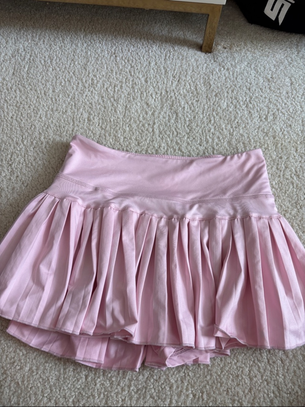 Pleated Pink Circle Skater Mini Skirt - Women's